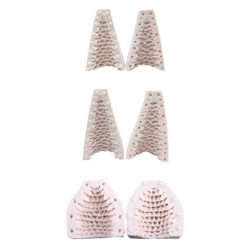 -Light Grey Single three-dimensional pine cone (closed version) 4 1
