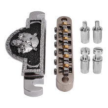 Metallischer Silber Elektrische Gitarre Roller Sattelbrücke Ersatz für verbesserten Klang