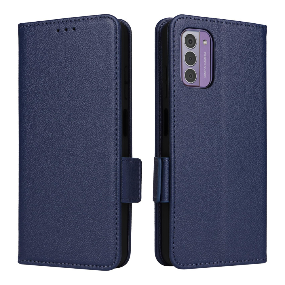 Protective Cover For Nokia C300 6.52 Inch Pu Leather Flip Case Litchi Pattern Stand Function Wallet Holster Dark Blue 9067246415594