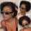 Short Thick Curly Lace Wig Black 5