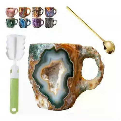 New Creative Mineral Crystal Coffee Cup Purple amber