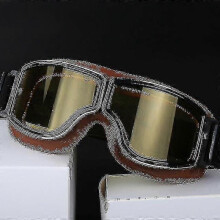 (Color 10) Vintage Motorcycle Jet Helmet Goggles
