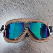 (Color 05) Vintage Motorcycle Jet Helmet Goggles