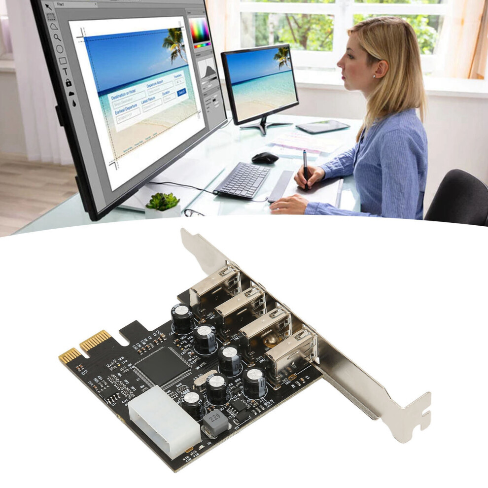 Pci E To Usb Hub: 4-Port Expansion Card For Win/Linux/Os X 8781356574880