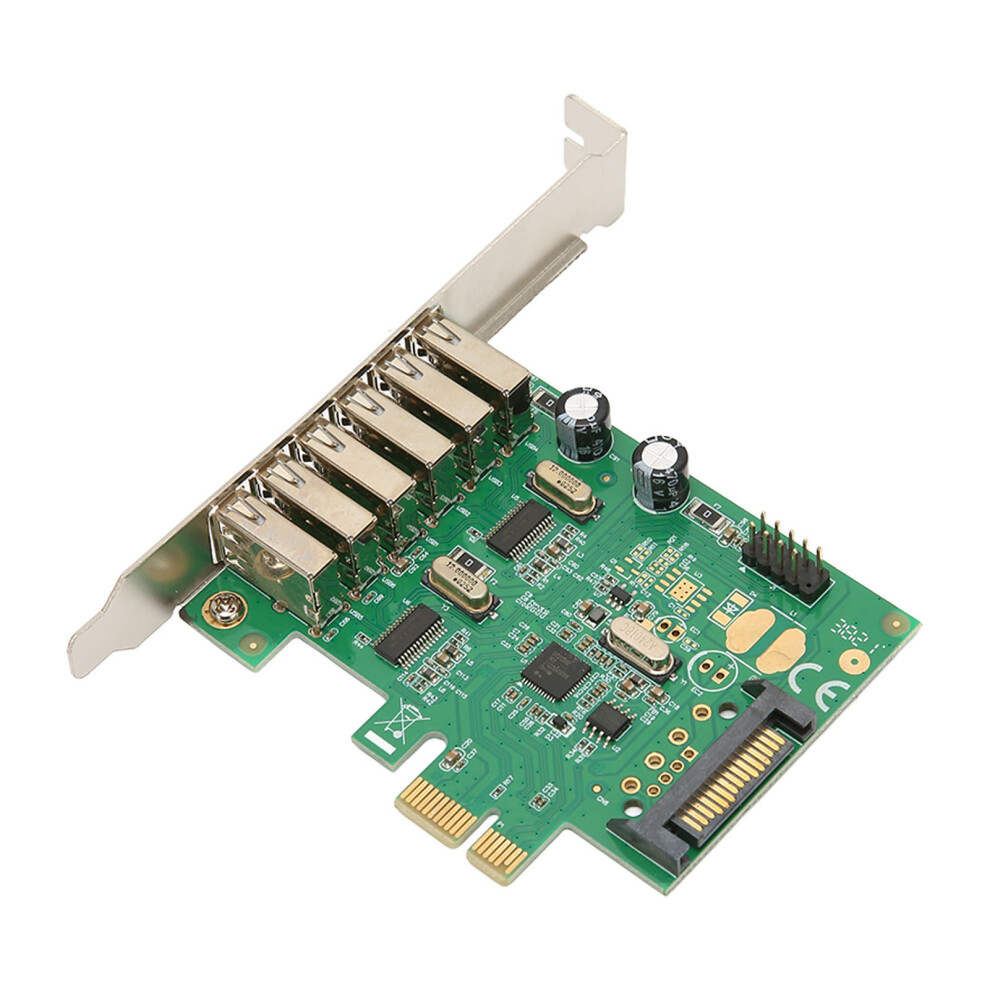 6 Usb2.0 Ports Pcie Card Sata 15Pin Internal Hub For Desktop Computers 4651356574859