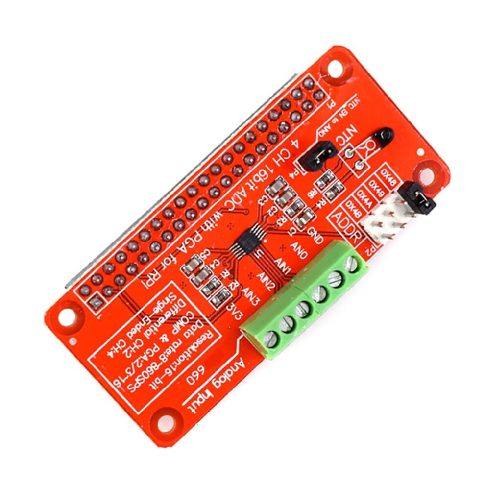 Ads1115 Adc Module 16-Bit I2c Adc With Pga, 4-Channel Differential Inputs, 860 Sps, Arduino Raspberry Pi Compatible 9105992799725