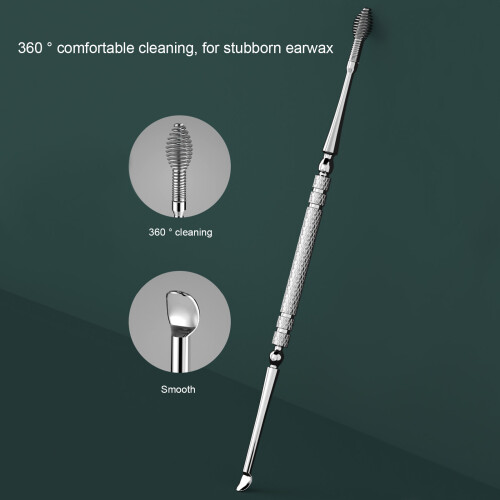 2Pcs Stainless Steel Dual-end Ear Pick Set 1