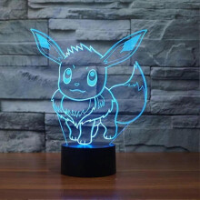 3D Night Light 7 Colour Changing LED Desk Lamp Touch Button