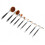 (AW02 Silver Black Handle) 9Pcs Makeup Brushes Powder Sculpting BB Cream Tool Silver Black 2