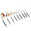 (AW02 Silver Black Handle) 9Pcs Makeup Brushes Powder Sculpting BB Cream Tool Silver Black 3