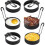 6 Piece Stainless Steel Egg Ring Fried Egg Mold Round Poached Egg for Fried Eggs Egg Rolls Steaks Pancakes Fried 1