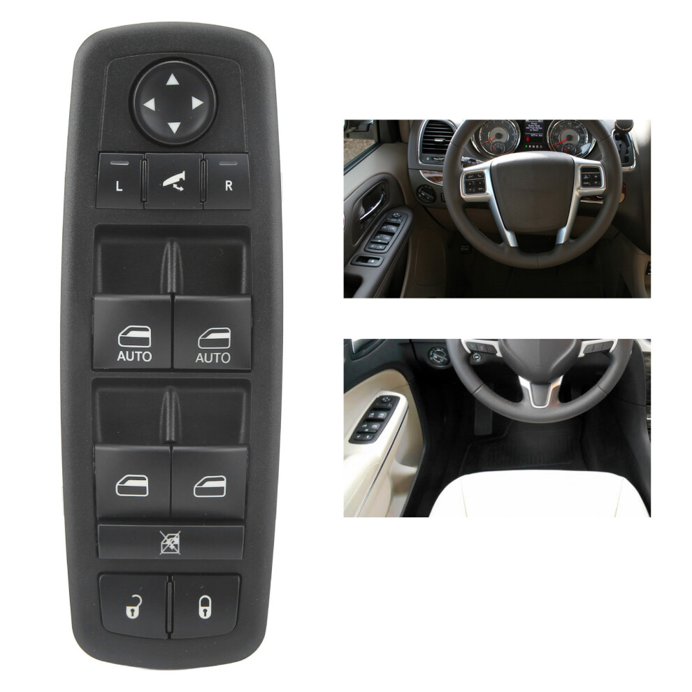Left Front Power Window Switch 68139806Aa For Chrysler 2013Â2015 Black 7631356576623