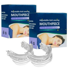 2PCS Anti Snoring Devices mouth guard adjustable stop snoring mouth guard stop snoring sleep apnoea teeth grinder