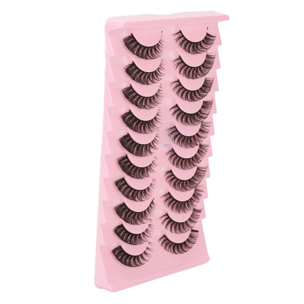 Reusable 3D False Eyelashes Set 10 Pairs DD Curl Wispy Fluffy Layered