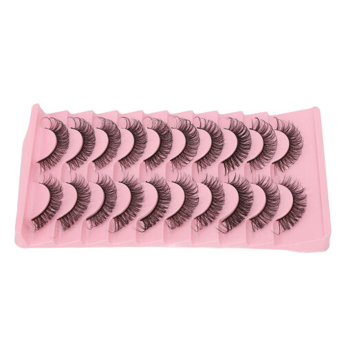 10 Pairs False Eyelashes Set DD Curl Fluffy Multi Layer Reusable 2