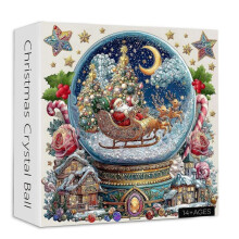 (A) Christmas Crystal Ball Jigsaw Puzzles Gift for Kids 14+Ages