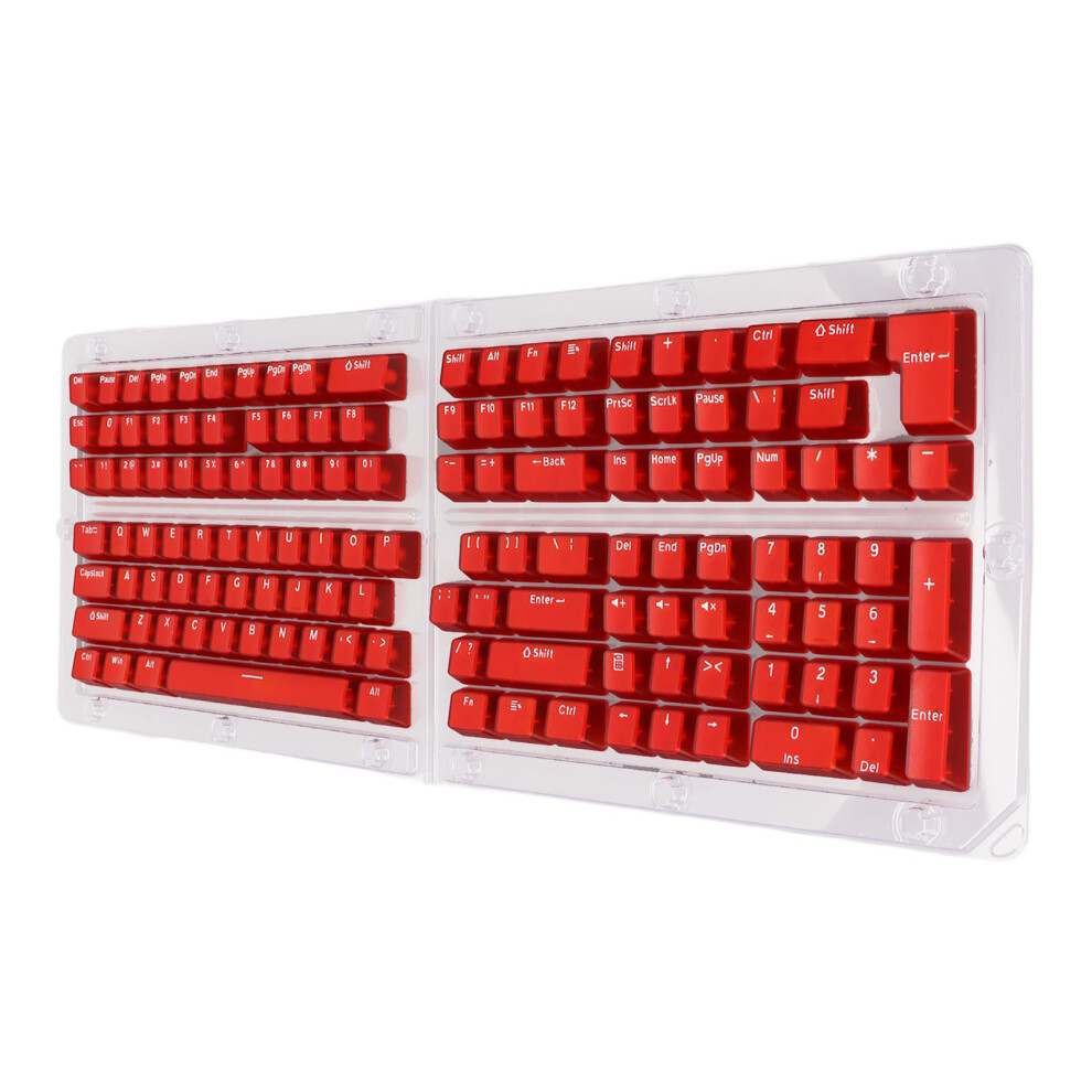 132 Keys Abs Overmolding Keyboard Keycaps For Mechanical 104/108-Key Layouts Red/White 4991356577482