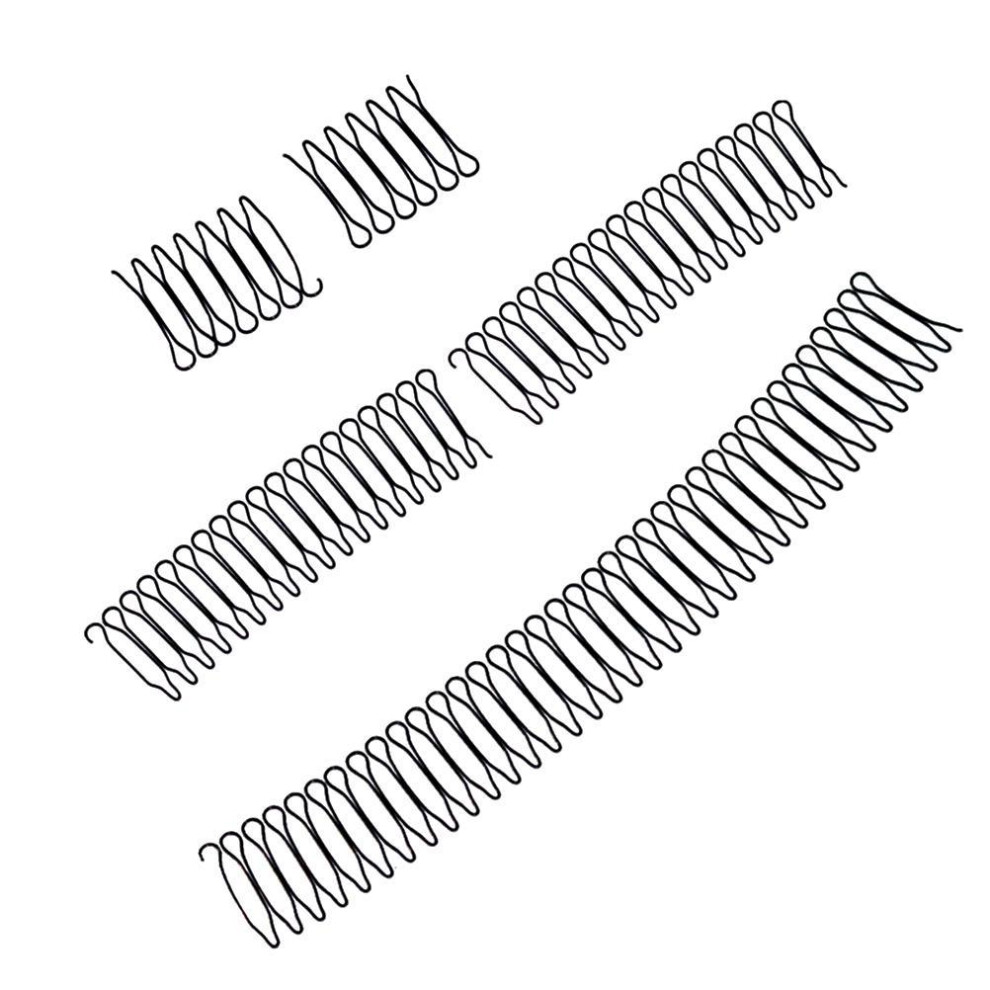 Unisex Black U Shape Hair Fixer Comb Invisible Flexible Clips 4Pcs