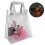 (Pink) PVC Transparente Geschenk-Tasche PU Leder Griff Rosa 5