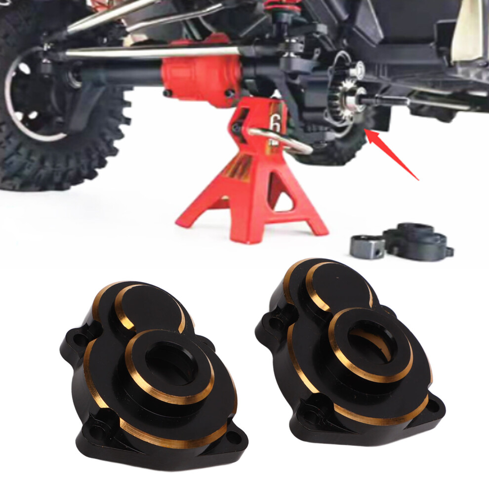 2Pcs Brass Rc Steering Knuckle Cover For Rgt Lc76 1/10 Crawler Black 3401356578064