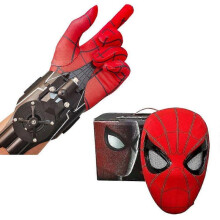 2-Piece Set Electric Spider Launcher and Spider-Man Mask with Moving Eyes