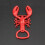 Metal Lacquer Red Crayfish Bottle Opener 2