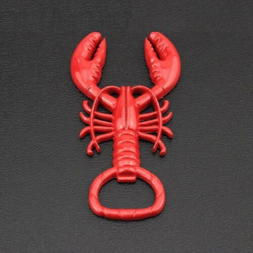 Metal Lacquer Red Crayfish Bottle Opener 1