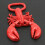 Metal Lacquer Red Crayfish Bottle Opener 3