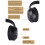 (Black) New Headband Bluetooth Headset Foldable M3 5.3 Wireless 2