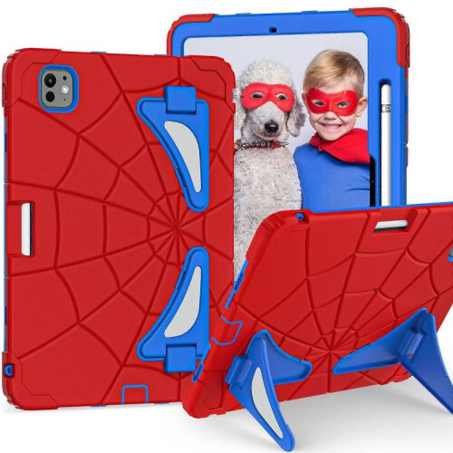 (AIR 11)Kids Tablet for iPad Spider-Man Case Blue Red