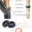 34mm Front Fork Dust Seal Set for Mountain Bikes, Rubber & Sponge 8