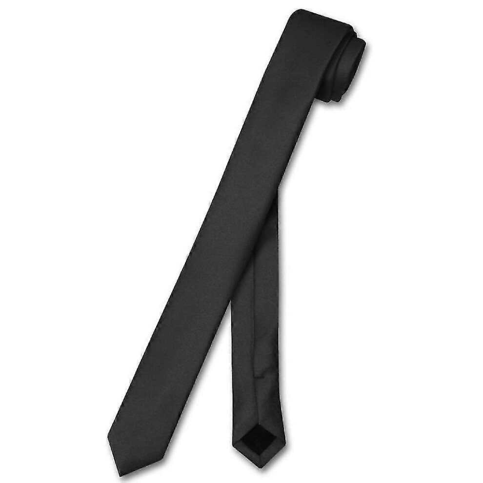 Kikidex (As Show, One Size) Narrow Necktie Extra Skinny Men's Thin 1.5" Neck Tie