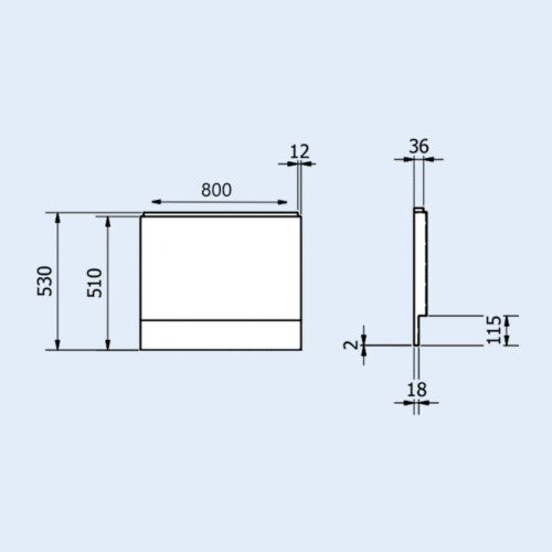 NES Home Nes Home Supastyle End Bath Panel 530mm x 800mm 2