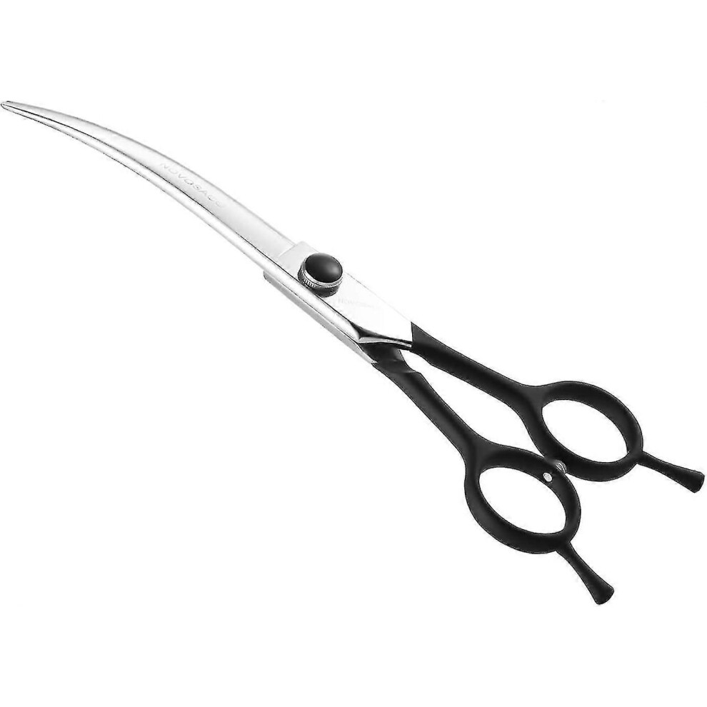 Kikidex (As Show, One Size) 8 Inch Curved Dog Scissors - Professional Dog Scissors - Pet Grooming Scissors
