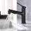 Bathroom mixer in black with pull-out sprayer 2