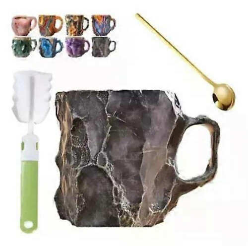 New Creative Mineral Crystal Coffee Cup Purple Black