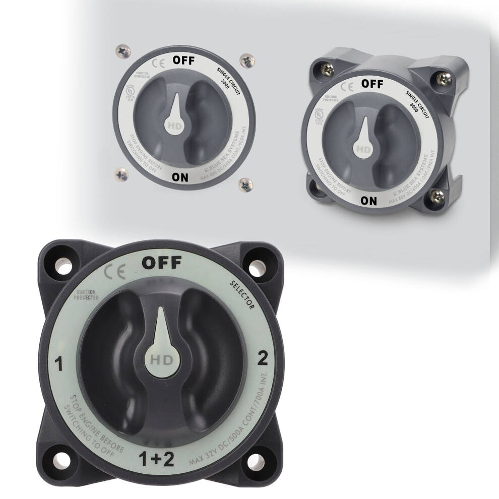 4-Position Marine Battery Disconnect Switch 500A For Boat & Rv 7891356580222
