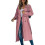 (M,PINK)Women's Double Breasted Long Trench Coat, Windproof Classic Lapel Slim Overcoat 1