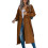 (M, RED) Women's Double Breasted Long Trench Coat, Windproof Classic Lapel Slim Overcoat 1
