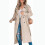 (M,BEIGE)Women's Double Breasted Long Trench Coat, Windproof Classic Lapel Slim Overcoat 1