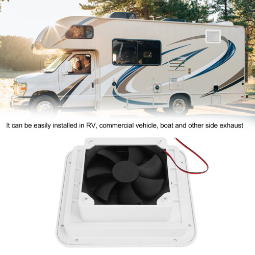 12V White RV Vent Fan - Dustproof Strong Wind Compact Design 2