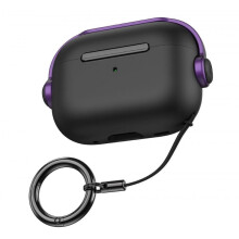 (dark purple) Protective Case for Airpods 4th Generation Bluetooth Headphones Black Yellow