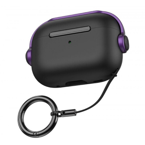 (dark purple) Protective Case for Airpods 4th Generation Bluetooth Headphones Black Yellow 1
