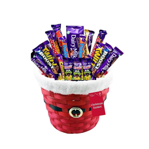 4 Round Christmas Hamper Basket Gift Hamper 19cm 2
