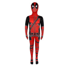 (160cm) Deadpool Cosplay Bodysuit Halloween Carnival Costume Party Fancy Dress Jumpsuit for Adults