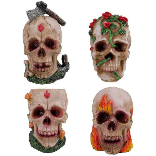 (Vine Style)1x Halloween Assorted Skull Ornaments Holiday Decorations