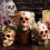 (Vine Style)1x Halloween Assorted Skull Ornaments Holiday Decorations 4