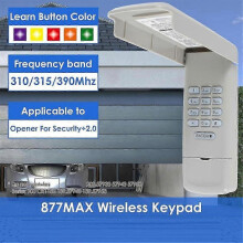 Garage door opener keypad, wireless keypad Keyless Entry compatible for 877MAX 377LM 977LM wireless
