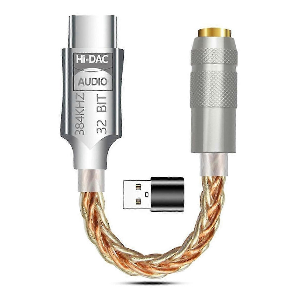 Usb-C To 3.5Mm Earphone Amplifier With Hifi Digital Audio Decoder Alc5686 - Headphone Amp For All Devices 6935165372010