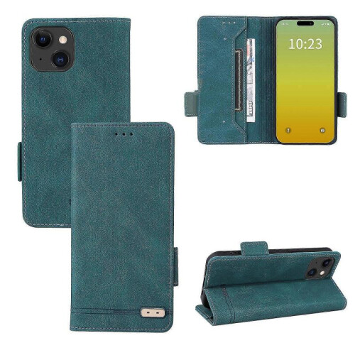 (IPhone 15,Green)Flip Cover With Card Slot Compatible For IPhone